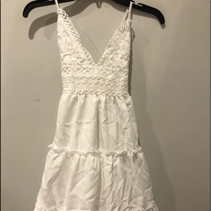 ZAFUL White ruffled loose dress